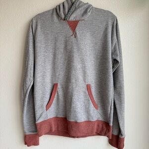 Gray and Red Women's Hoodie